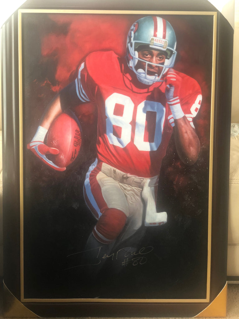 Jerry Rice 20x30 Autographed Inch Oil Painting